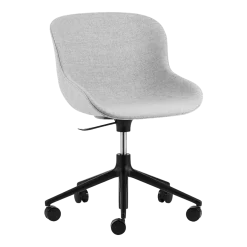 Hyg Chair Swivel 5W Gaslift Full Upholstery Black Alu - Normann Copenhagen