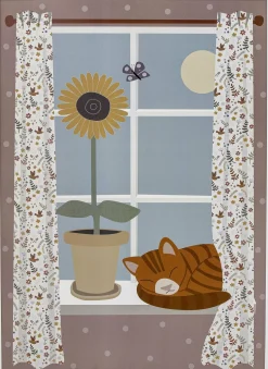 Illustration Nuala Avec Cadre Pin Blanc - Bloomingville Mini