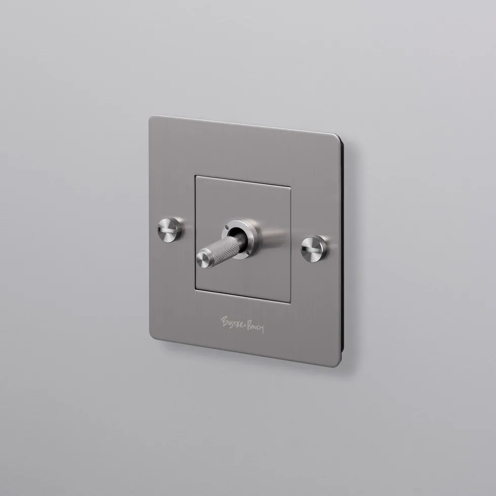 Interrupteur à bascule 1G argent Toggle - Buster+Punch