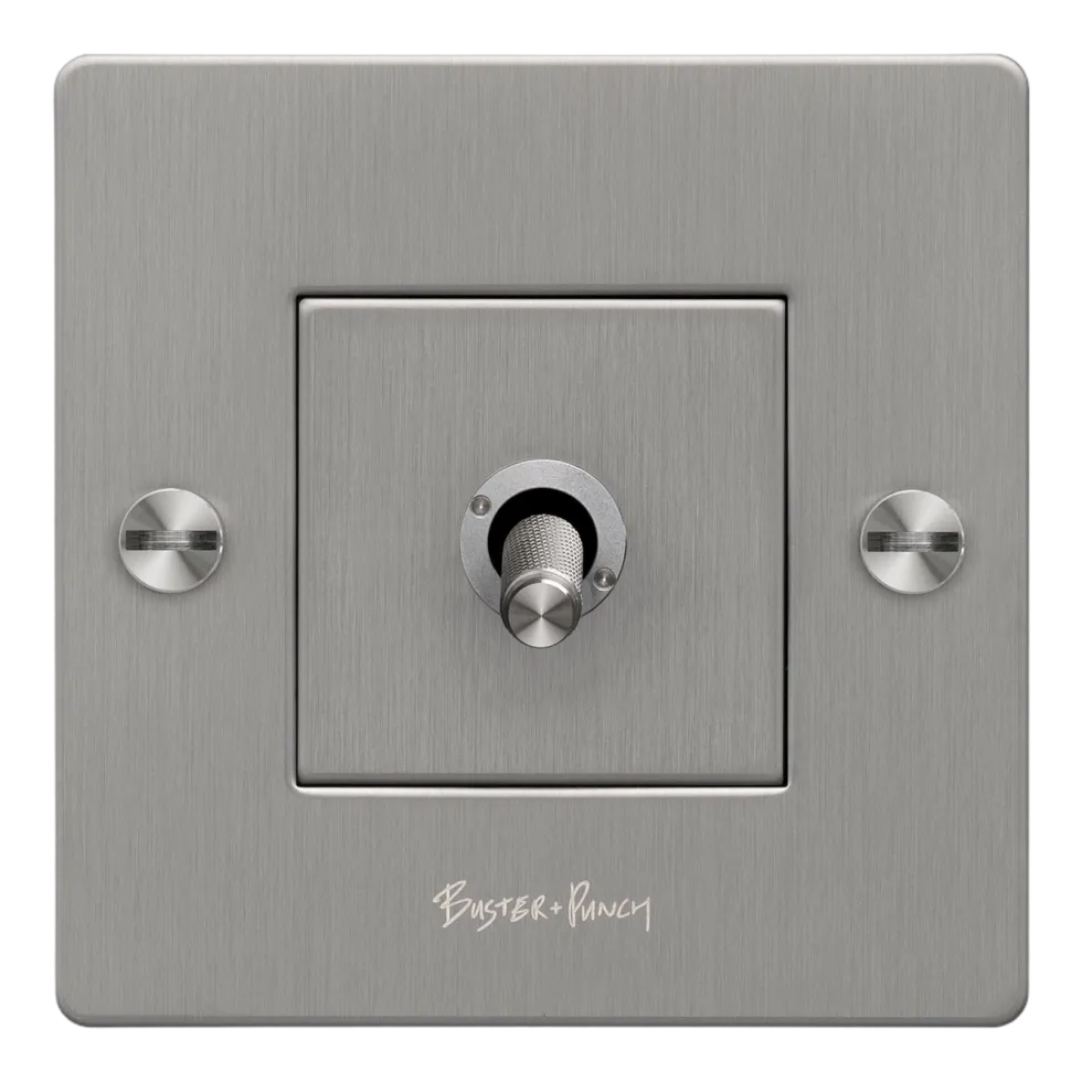 Interrupteur à bascule 1G argent Toggle - Buster+Punch