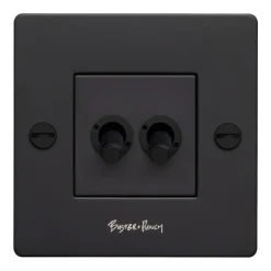 Interrupteur à bascule 2G noir - Buster+Punch