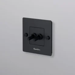 Interrupteur à bascule 2G noir - Buster+Punch