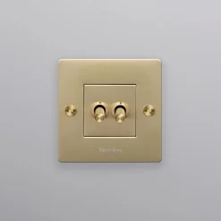 Interrupteur 1G double laiton TOGGLE SWITCH - Buster+Punch