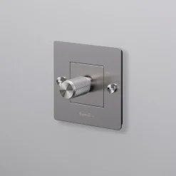 Interrupteur gradateur 1G argent 100W Dimmer - Buster+Punch