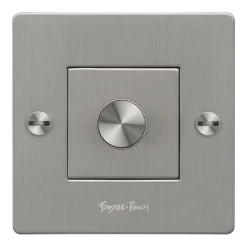 Interrupteur gradateur 1G argent 100W Dimmer - Buster+Punch