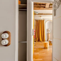 Interrupteur va-et-vient en porcelaine blanche Garby - Fontini