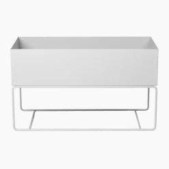 Jardinière avec pieds bas en métal gris clair - Ferm Living