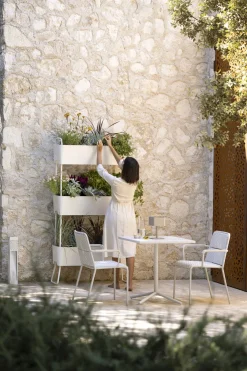 Jardinière en aluminium charbon 100x120x29cm Greens Duo - Maiori