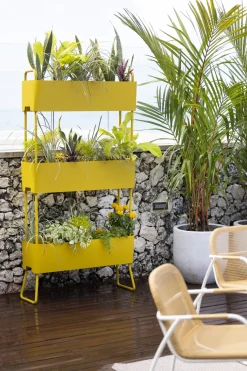 Jardinière en aluminium charbon 100x46x29cm Greens Mini - Maiori