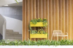 Jardinière en aluminium charbon 100x46x29cm Greens Mini - Maiori