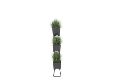 Jardinière en aluminium charbon 100x208x29cm Greens Trio - Maiori