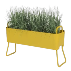 Jardinière en aluminium moutarde 100x46x29cm Greens Mini - Maiori