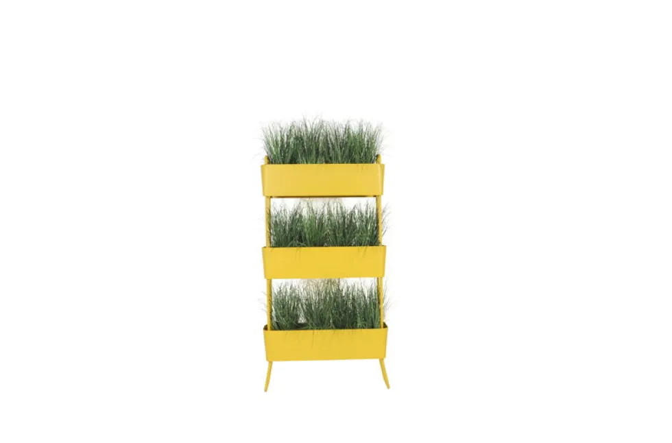 Jardinière en aluminium moutarde 100x208x29cm Greens Trio - Maiori