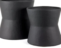 Jardinière en papier mâché noir 48 cm Earth - Serax