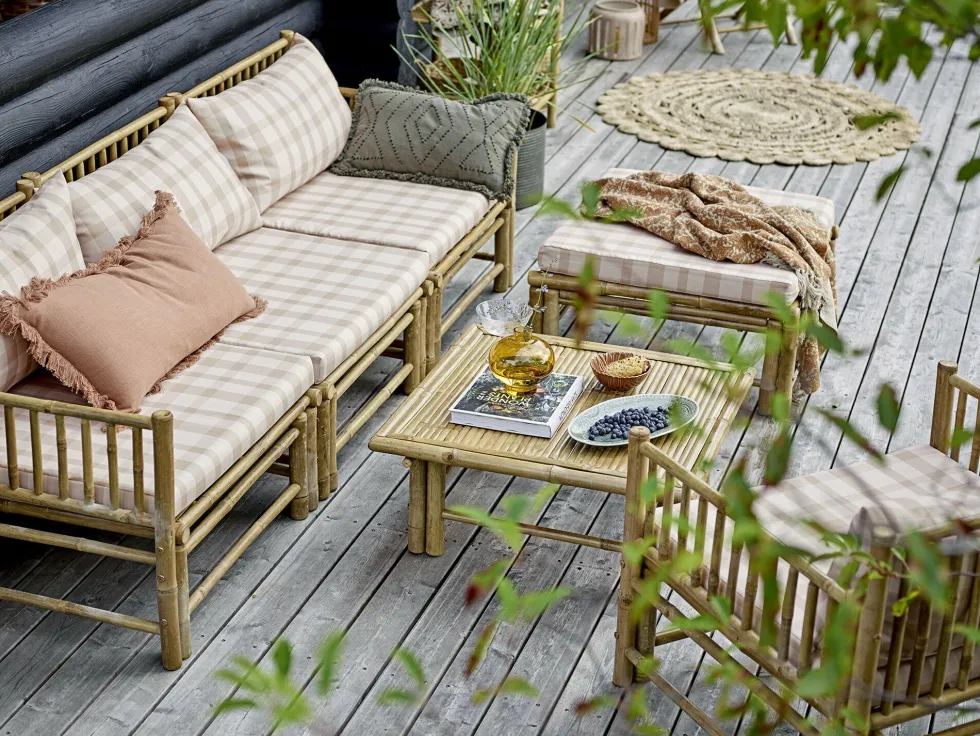 Korfu Module Pouf Nature Bambou - Bloomingville