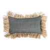 La housse de coussin Bonita en coton - Noir naturel - 30X50 - Bazar Bizar