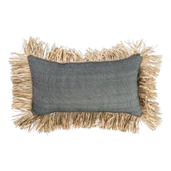 La housse de coussin Bonita en coton - Noir naturel - 30X50 - Bazar Bizar