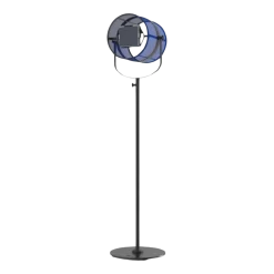 Lampadaire abat-jour bleu marine et pied charbon La Lampe Paris - Maiori
