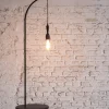 Lampadaire avec table en bois noir Studio Simple - Serax