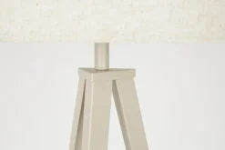 Lampadaire avec trépied en métal beige et abat jour en tissu beige 50x157cm Tripod - Zuiver