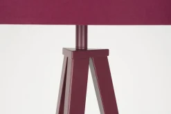 Lampadaire avec trépied en métal rouge et abat jour en tissu rouge 50x157cm Tripod - Zuiver