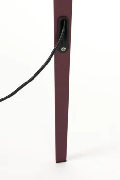 Lampadaire avec trépied en métal rouge et abat jour en tissu rouge 50x157cm Tripod - Zuiver