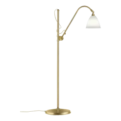 Lampadaire blanc base dorée en laiton 16 cm BL3 - Gubi