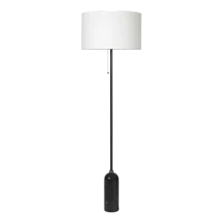 Lampadaire blanc base noir Gravity - Gubi
