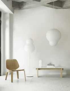 Lampadaire blanc sans abat-jour Puff Lamp - Normann Copenhagen