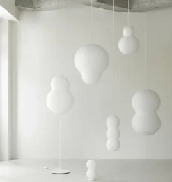 Lampadaire blanc sans abat-jour Puff Lamp - Normann Copenhagen