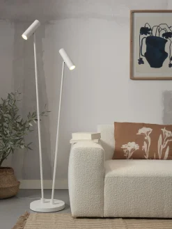 Lampadaire 2 bras en fer blanc 162cm Havana - It's about Romi