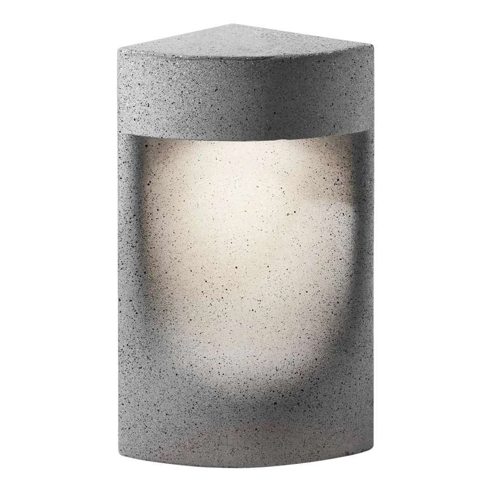 Lampadaire d'extérieur dimmable en béton gris 35cm Moai B/35 - Bover