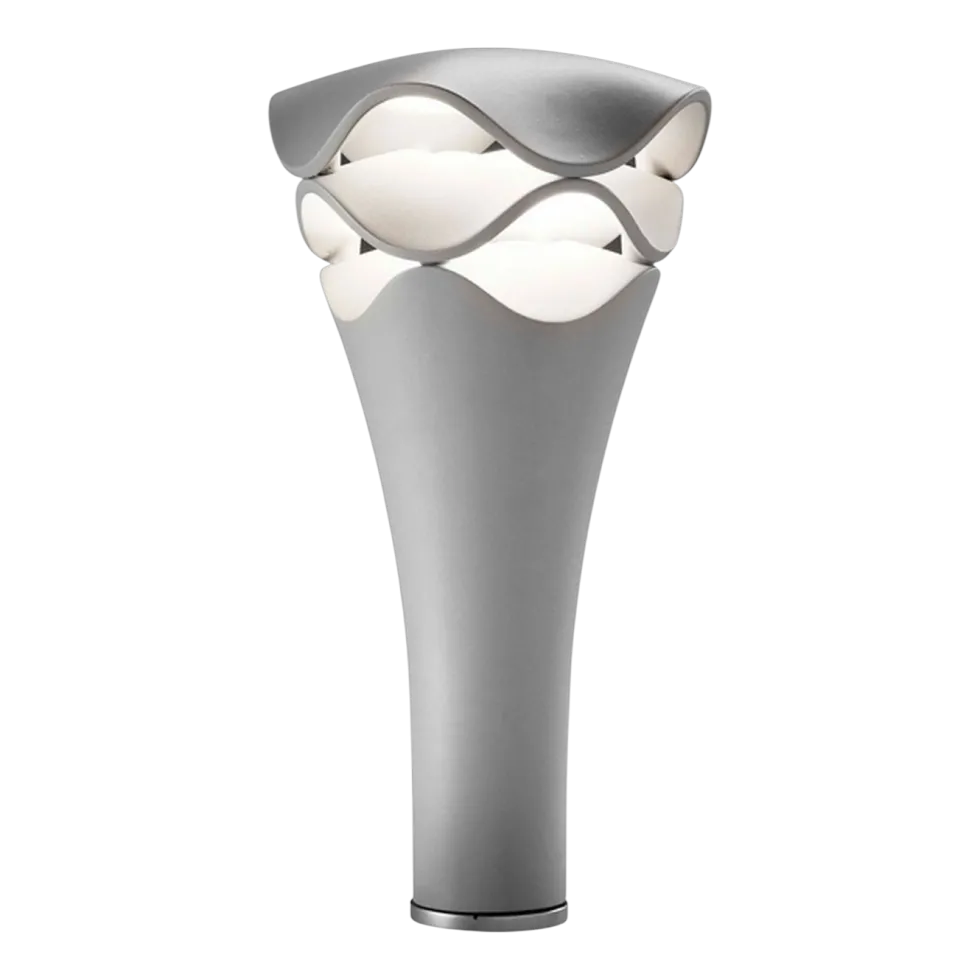 Lampadaire d'extérieur dimmable en polyuréthane gris pierre 52cm Cornet - Bover
