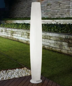 Lampadaire d'extérieur dimmable triac en polyéthylène blanc 180cm Maxi P/180 - Bover