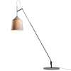 Lampadaire d'extérieur en acier et textile beige Jaima - Marset