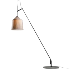Lampadaire d'extérieur en acier et textile beige Jaima - Marset