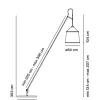 Lampadaire d'extérieur en acier et textile gris Jaima - Marset