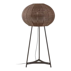 Lampadaire d'extérieur en aluminium graphite et abat-jour marron 133cm Garota P/02 - Bover