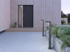 Lampadaire d'extérieur en métal graphite 94,7cm Bollard Moon - Belid