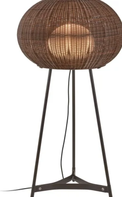 Lampadaire d'extérieur led triac en aluminium et abat-jour marron 133cm Garota P/02 - Bover