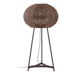 Lampadaire d'extérieur non dimmable en aluminium et abat-jour marron 133cm Garota P/02 - Bover