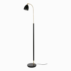 Lampadaire dimmable en laiton et métal noir Deluxe - Belid