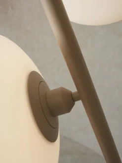 Lampadaire 3 disques en verre blanc et sable 161cm Sapporo - It's about Romi