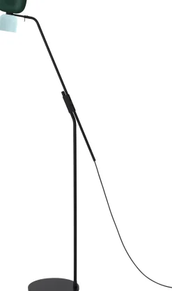 Lampadaire en acier bleu et vert 150-170cm Alphabeta - Hem