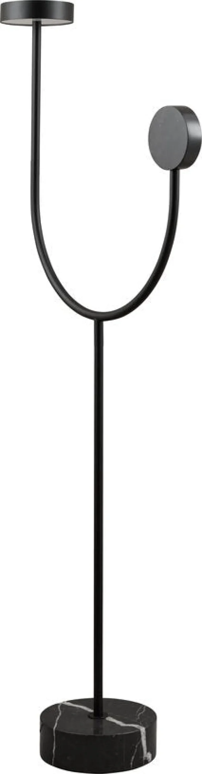 Lampadaire en acier et base en marbre noir 127 cm Grasil - AYTM