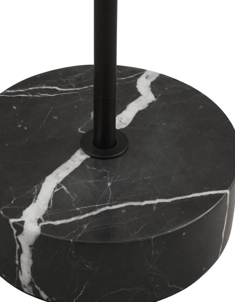 Lampadaire en acier et base en marbre noir 127 cm Grasil - AYTM