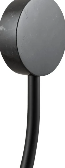 Lampadaire en acier et base en marbre noir 127 cm Grasil - AYTM