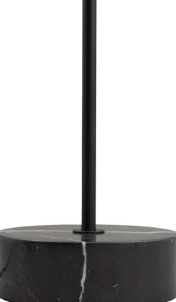Lampadaire en acier et base en marbre noir 127 cm Grasil - AYTM