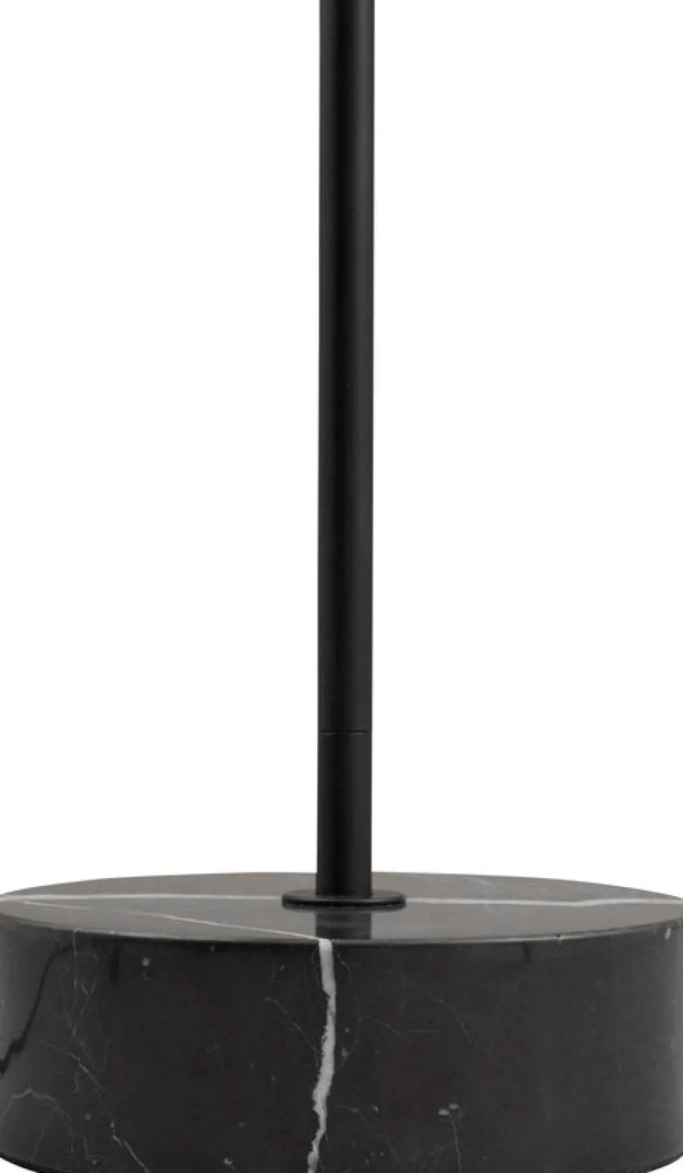 Lampadaire en acier et base en marbre noir 127 cm Grasil - AYTM