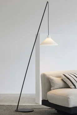 Lampadaire en acier et porcelaine blanc 196 cm Seam - Serax
